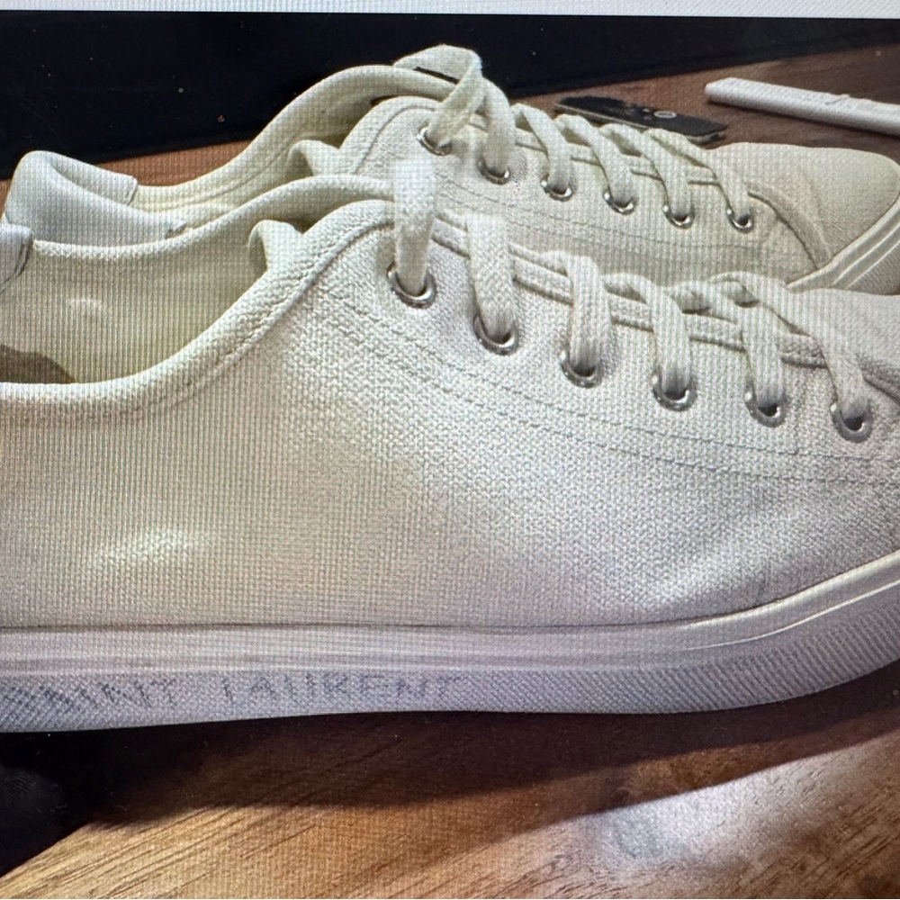 Authentic Saint Laurent Men's Off-White Sneakers